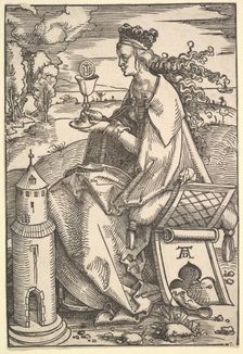 St. Barbara, ca. 1505. Creator: Hans Baldung