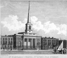 St Barnabas Chapel, Finsbury, London, c1820. Artist: Anon