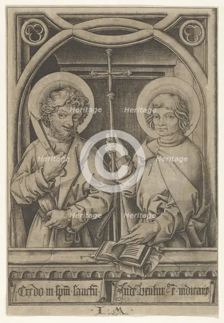 St. Bartholomew and St. Philip, from The Apostles, 1435-1503. Creator: Israhel van Meckenem.