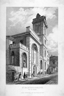 St Bartholomew-by-the-Exchange, City of London, 1837. Artist: John Le Keux