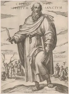 St. Bartholomew from the series Christ, Mary, and the Apostles ca. 1590-ca. 1610. Creator: Antonio Tempesta