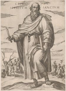 St. Bartholomew from the series Christ, Mary, and the Apostles ca. 1590-ca. 1610. Creator: Antonio Tempesta