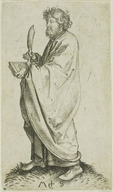 St. Bartholomew, from Apostles, n.d. Creator: Martin Schongauer