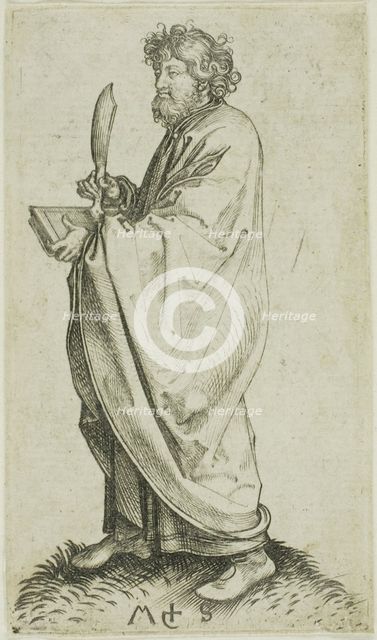 St. Bartholomew, from Apostles, n.d. Creator: Martin Schongauer.