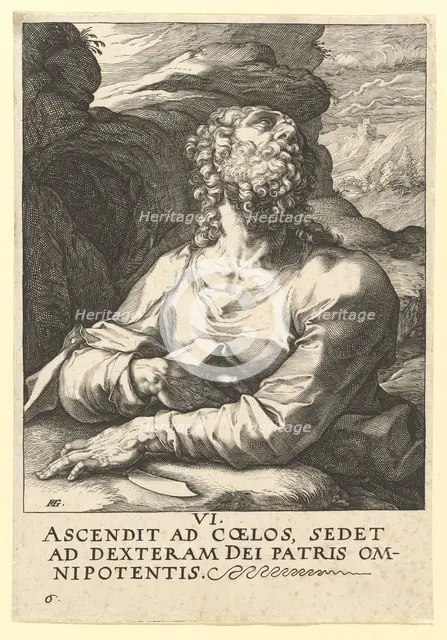 St. Bartholomew, from Christ, the Apostles and St. Paul with the Creed, ca. 1589. Creator: Hendrik Goltzius.