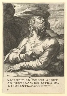St. Bartholomew, from Christ, the Apostles and St. Paul with the Creed, ca. 1589. Creator: Hendrik Goltzius