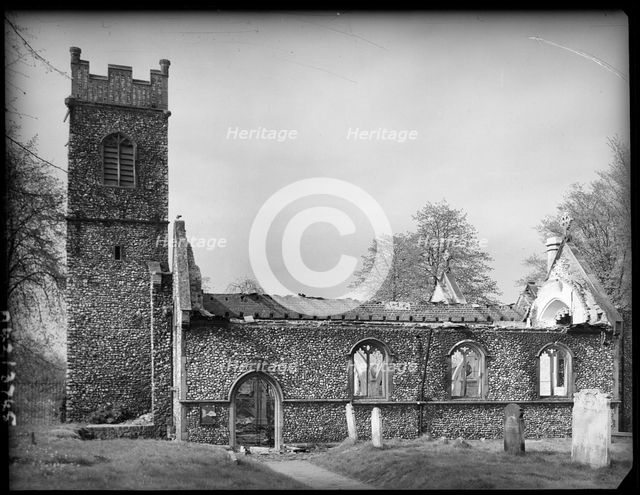 St Bartholomew's Church, St Bartholomew's Close, Heigham, Norwich, Norfolk, 1942. Creator: George Bernard Mason.