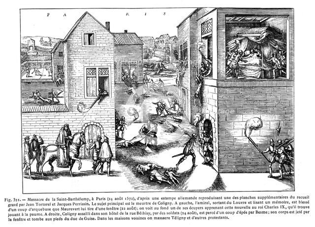St Bartholomew's Day Massacre, Paris, 24 August 1572. Artist: Unknown