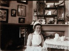 St Bartholomew's Hospital, London: a nurse taking tea, c1890. Creator: Unknown