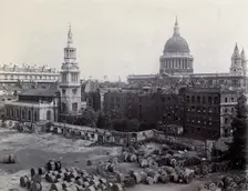 St Bartholomew's Hospital, London: ground between Christchurch and St Pauls, c1908. Creator: Unknown