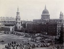 St Bartholomew's Hospital, London: ground between Christchurch and St Pauls, c1908. Creator: Unknown