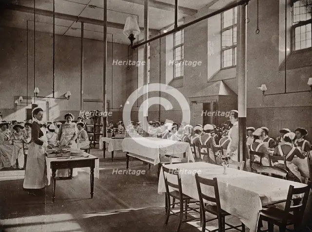 St Bartholomew's Hospital, London: dining room for nurses, c1908. Creator: Unknown.
