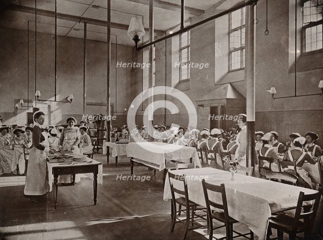 St Bartholomew's Hospital, London: dining room for nurses, c1908. Creator: Unknown.
