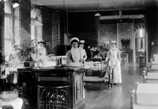 St Bartholomew's Hospital, London: nurses in a ward, c1908. Creator: Unknown