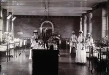 St Bartholomew's Hospital, London: nurses in a ward, c1908. Creator: Unknown