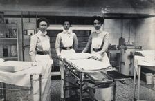 St Bartholomew's Hospital, London: nurses in Theatre D, c1890. Creator: Unknown
