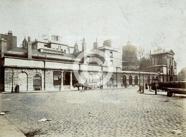St Bartholomew's Hospital, London: the entrance to Surgery House, c1890. Creator: Unknown.