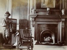 St Bartholomew's Hospital, London: the fireplace in the steward's office, c1907. Creator: Unknown