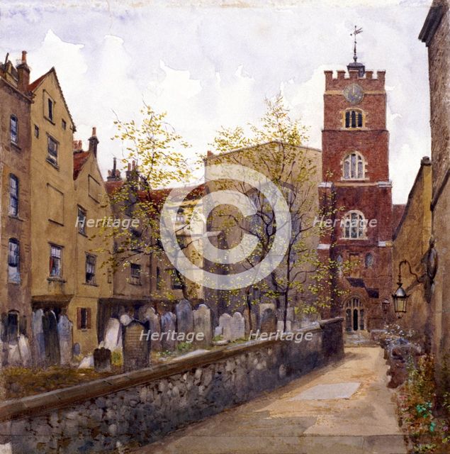 St Bartholomew's Priory, London, 1880. Artist: John Crowther