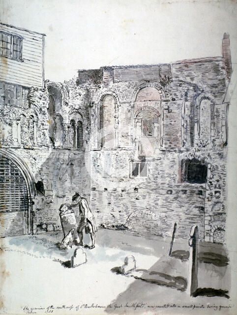 St Bartholomew-the-Great, Smithfield, City of London, 1781. Artist: John Carter