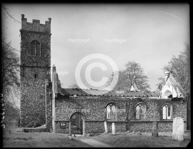 St Bartholomew's Church, St Bartholomew's Close, Heigham, Norwich, Norfolk, 1942. Creator: George Bernard Mason.