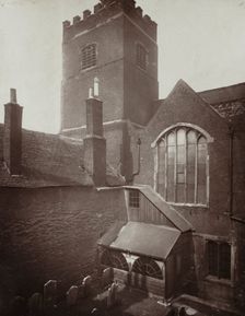 St. Bartholomews: The Green Churchyard on the Site of the Old South Transept, 1877. Creator: Alfred H. Bool (British); album issued by The Society for Photographing the Relics of Old London; John Bool (British), and