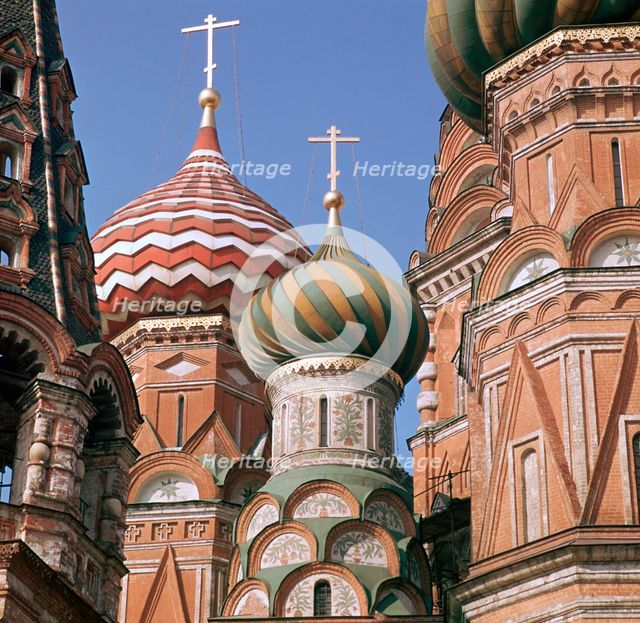 St Basil's Cathedral domes, 16th century. Artist: Unknown