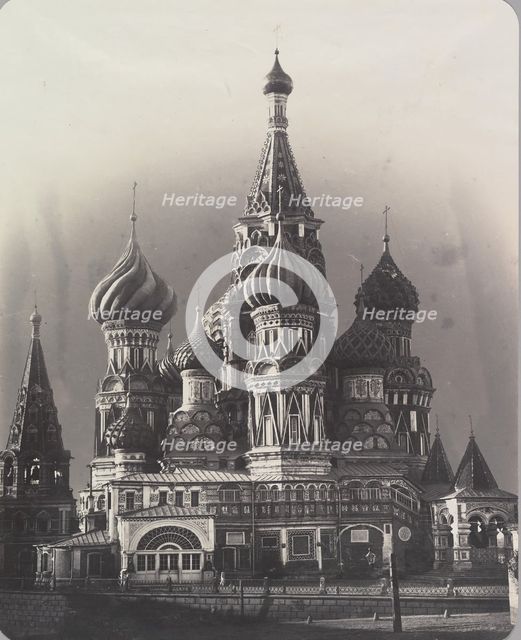 St. Basil's Cathedral, Red Square, Moscow, ca. 1860. Creator: Unknown.