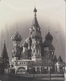 St. Basil's Cathedral, Red Square, Moscow, ca. 1860. Creator: Unknown