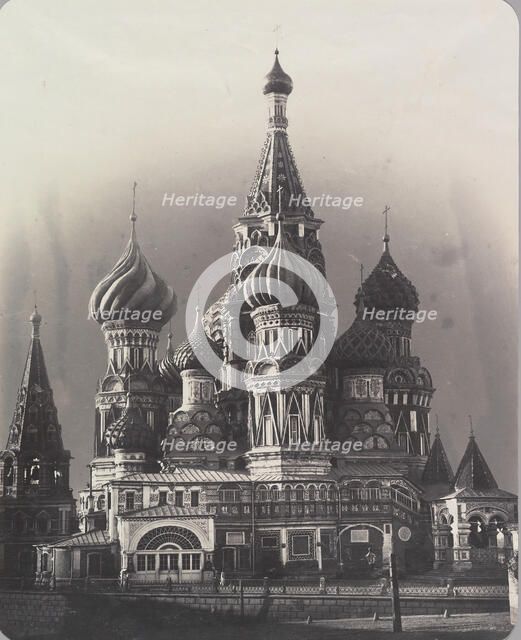 St. Basil's Cathedral, Red Square, Moscow, ca. 1860. Creator: Unknown.