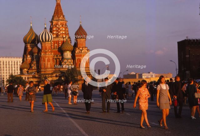 St. Basils in Evening light, Red Square,  Moscow , c1970s. Artist: CM Dixon.