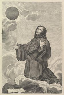 St. Benedict in Ecstasy. Creator: Claude Mellan