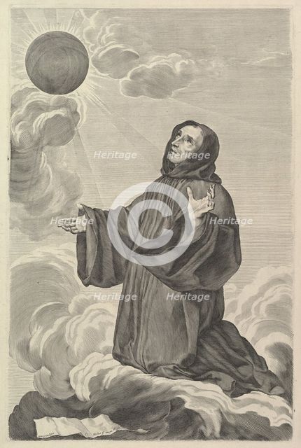 St. Benedict in Ecstasy. Creator: Claude Mellan.