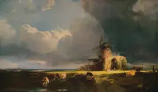 St. Benet's Abbey, on the Bure c1854. Artist: Henry Bright