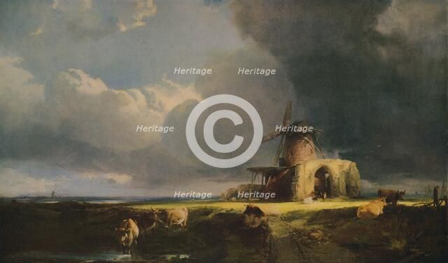 'St. Benet's Abbey, on the Bure', c1854. Artist: Henry Bright.