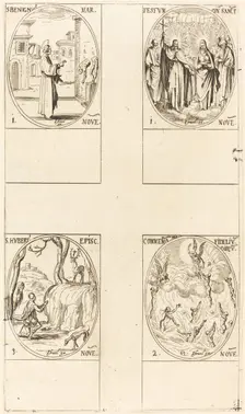St. Benignus; Festival of All Saints; Commemoration of the Dead; St. Hubert. Creator: Jacques Callot