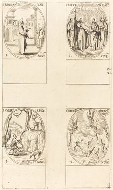 St. Benignus; Festival of All Saints; Commemoration of the Dead; St. Hubert. Creator: Jacques Callot