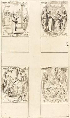 St. Benignus; Festival of All Saints; Commemoration of the Dead; St. Hubert. Creator: Jacques Callot