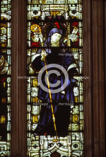 St. Brigid in West Window of Hereford Cathedral, 20th century. Artist: CM Dixon.