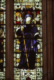 St. Brigid in West Window of Hereford Cathedral, 20th century. Artist: CM Dixon