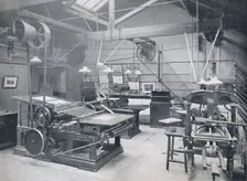 St. Bride Foundation School. Letterpress Machine Room 1917