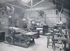St. Bride Foundation School. Letterpress Machine Room 1917