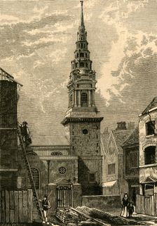 St. Bride's Church, Fleet Street, 1824 (1897). Creator: Unknown