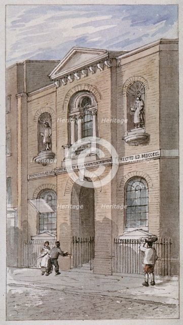 St Bride's Schools, Bride Lane, City of London, 1840. Artist: James Findlay