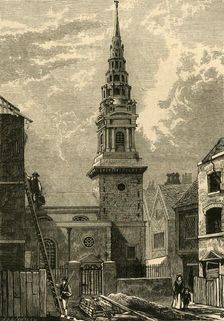 St. Bride's Church, Fleet Street, 1824 (1897). Creator: Unknown