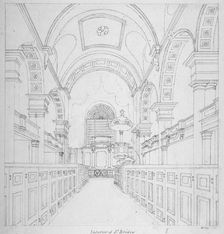 St Bride's Church, Fleet Street, City of London, 1815. Artist: Valentine Davis