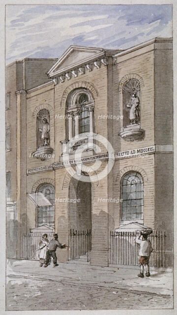 St Bride's Schools, Bride Lane, City of London, 1840. Artist: James Findlay