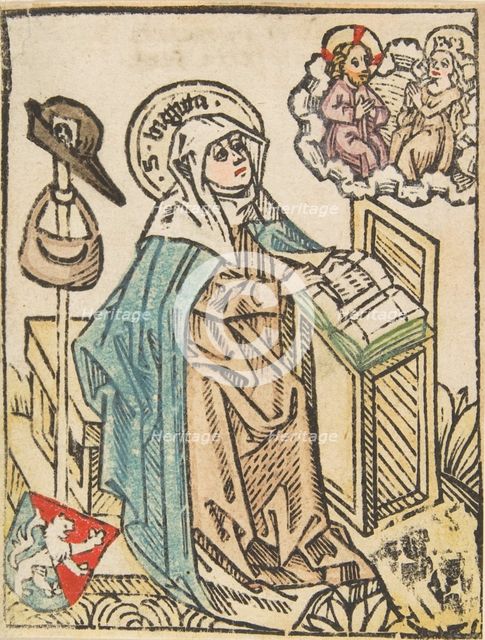 St. Bridget (Schr. 1307a), 15th century., 15th century. Creator: Anon.