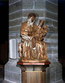 St Bridget, sculpture in Vadstena Abbey, Sweden. Creator: Torkel Lindeberg