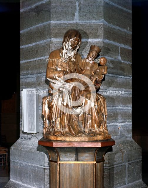 St Bridget, sculpture in Vadstena Abbey, Sweden. Creator: Torkel Lindeberg.